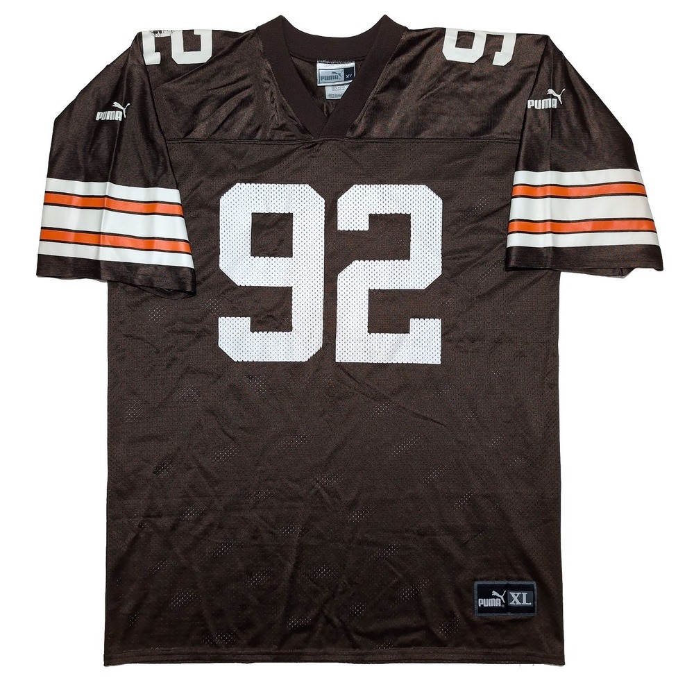 Vintage PUMA Cleveland Browns Courtney Brown‎ NFL Football Jersey 92 ~  XL - Picture 2 of 12